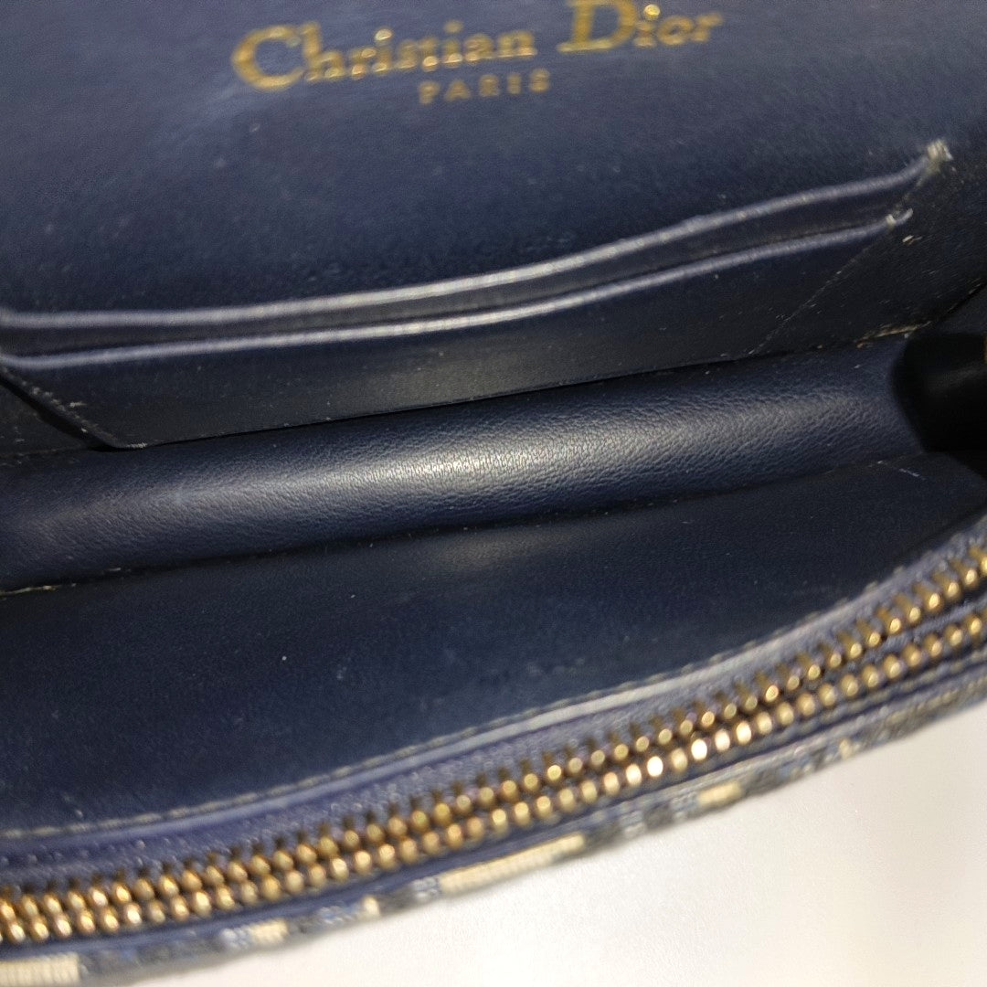 Saddle Mini Oblique Canvas Blue