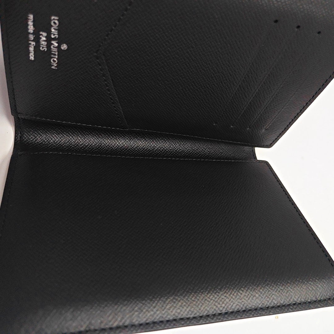 Monogram Coated Canvas Card Holder Gray