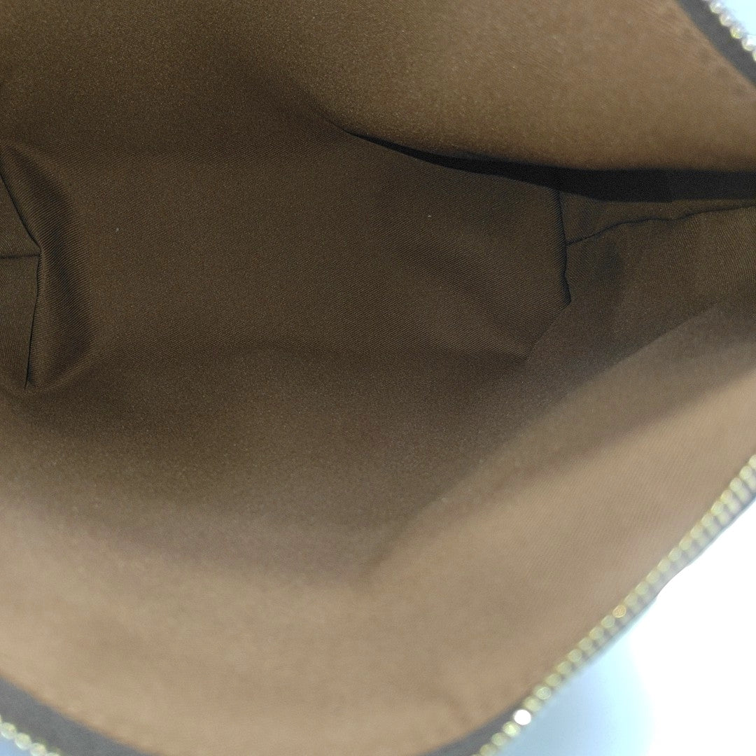 Monogram Coated Canvas Shoulder Bag Brown