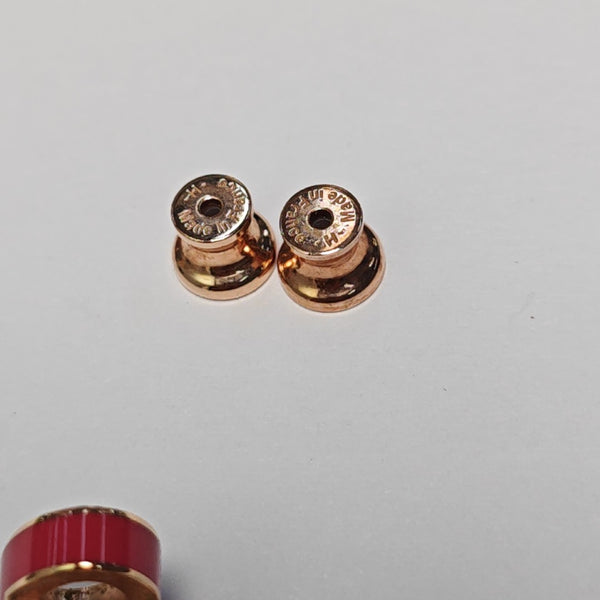 Pop H Metal Rose Gold Stud Earrings