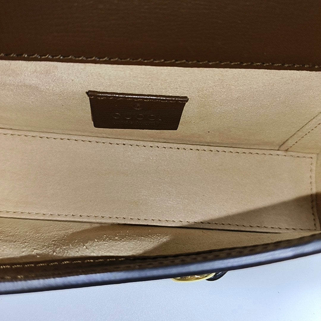 Horsebit 1955 Mini Monogram Coated Canvas Beige