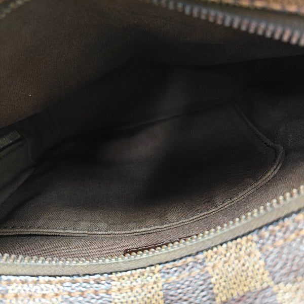 OLAV PM Damier Ebene Coated Canvas Brown