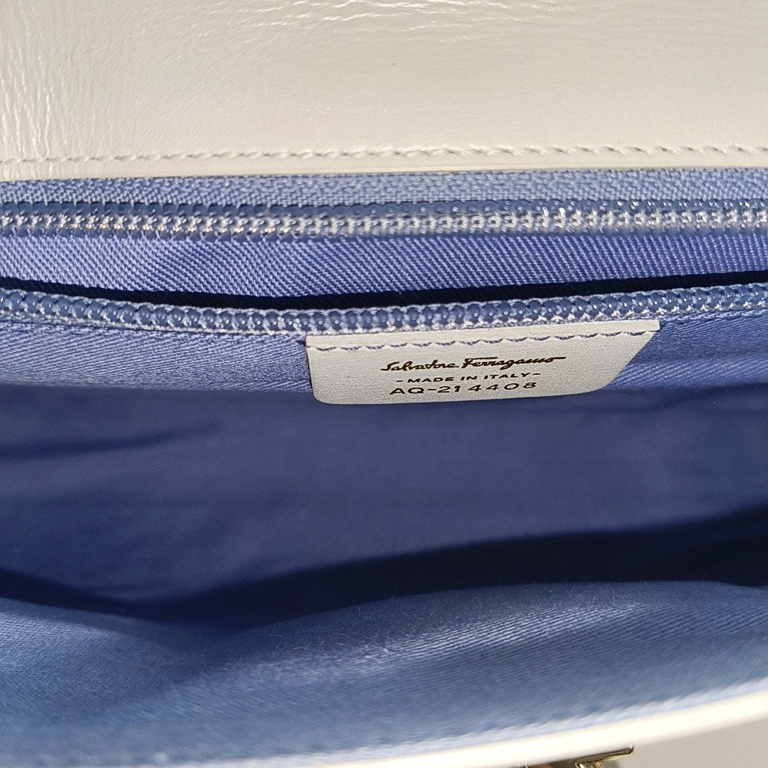 Calfskin Shoulder Bag White
