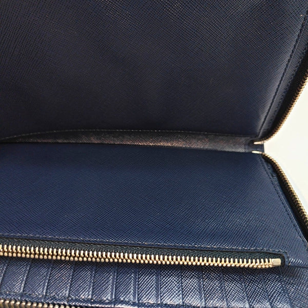 Saffiano Calfskin Clutch Blue