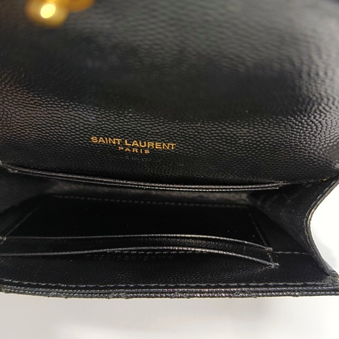 MONOGRAM Quilted Calfskin Black Card Holder
