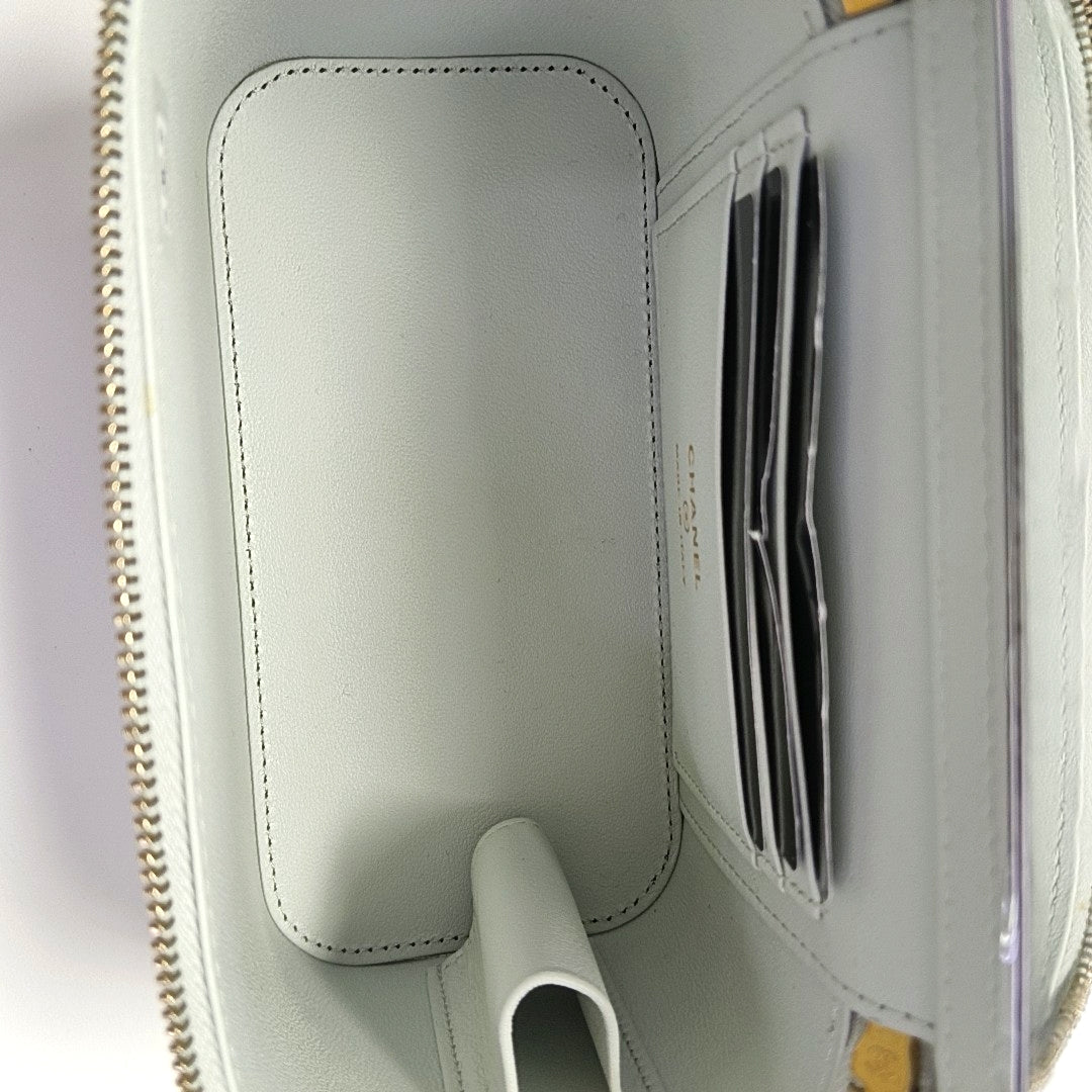 Quilted Lambskin Shoulder Bag Blue