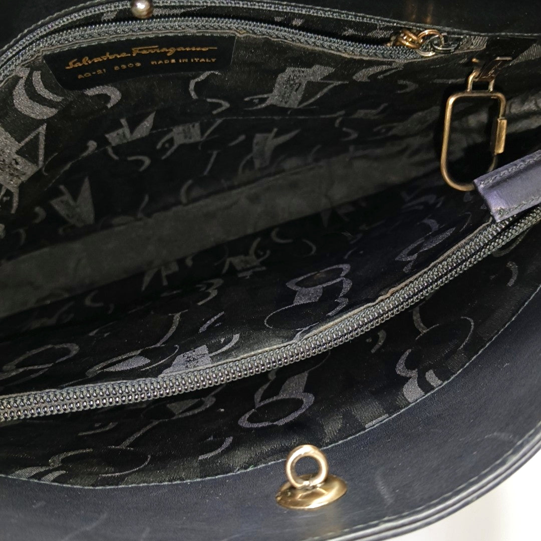 Calfskin Shoulder Bag Black