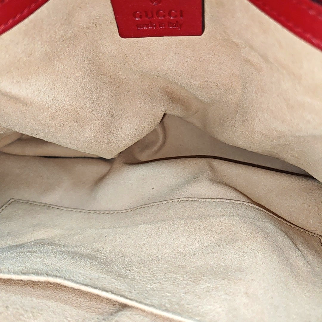 GG Marmont Large Quilted Calfskin Red