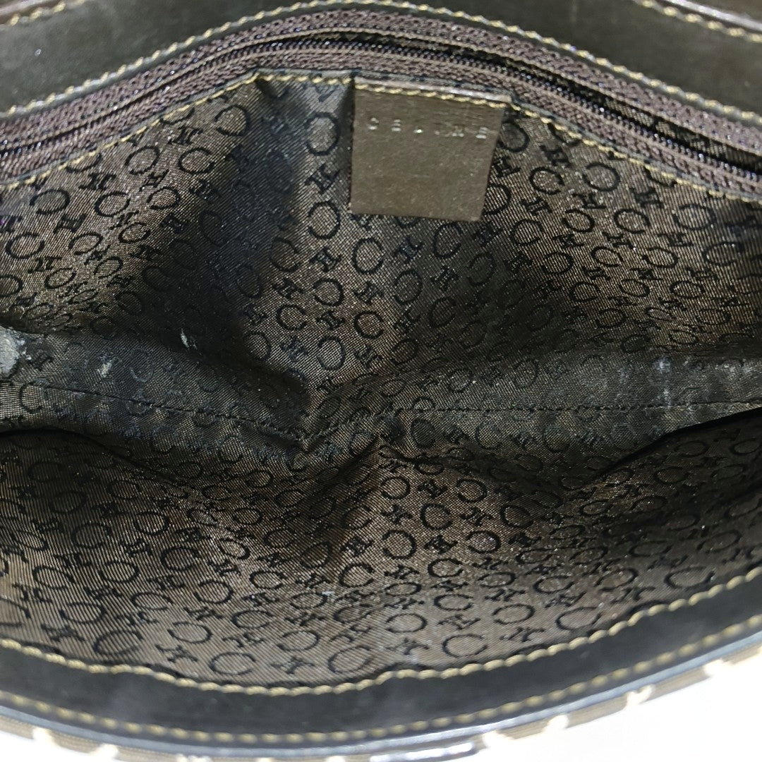 Fabric Shoulder Bag Brown