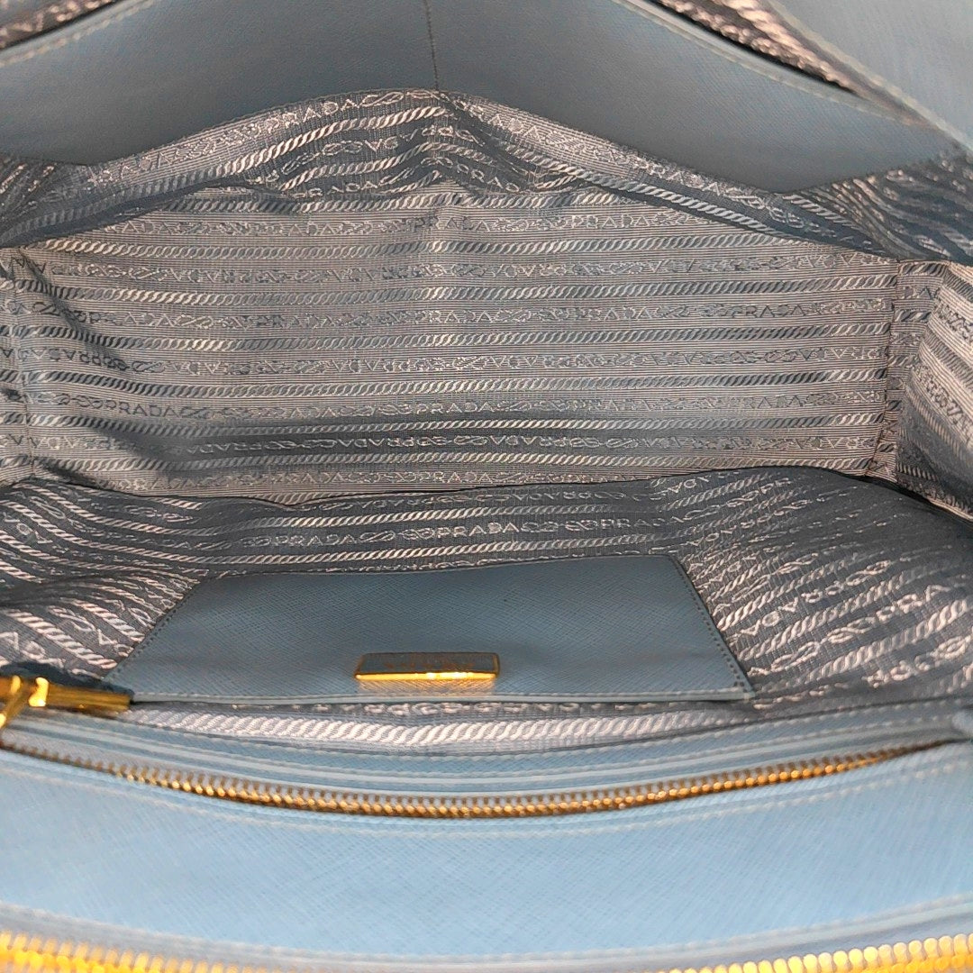 Galleria Large Calfskin Blue