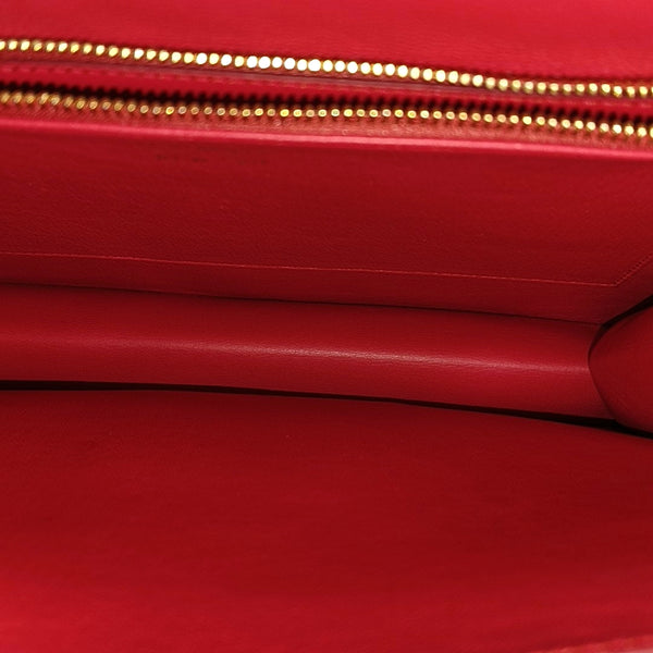 Quilted Leather Shoulder Bag Red