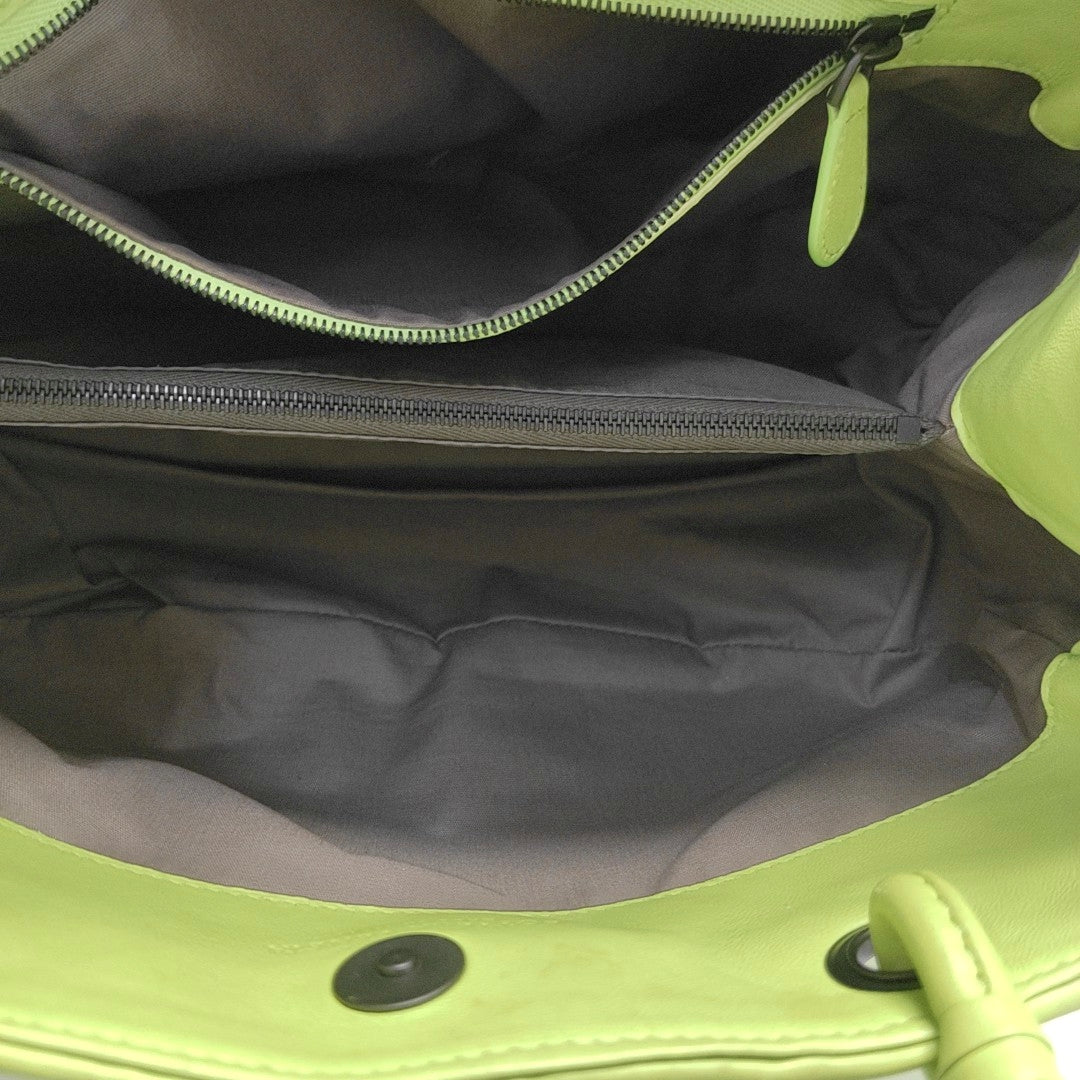 Lambskin Tote Bag Green