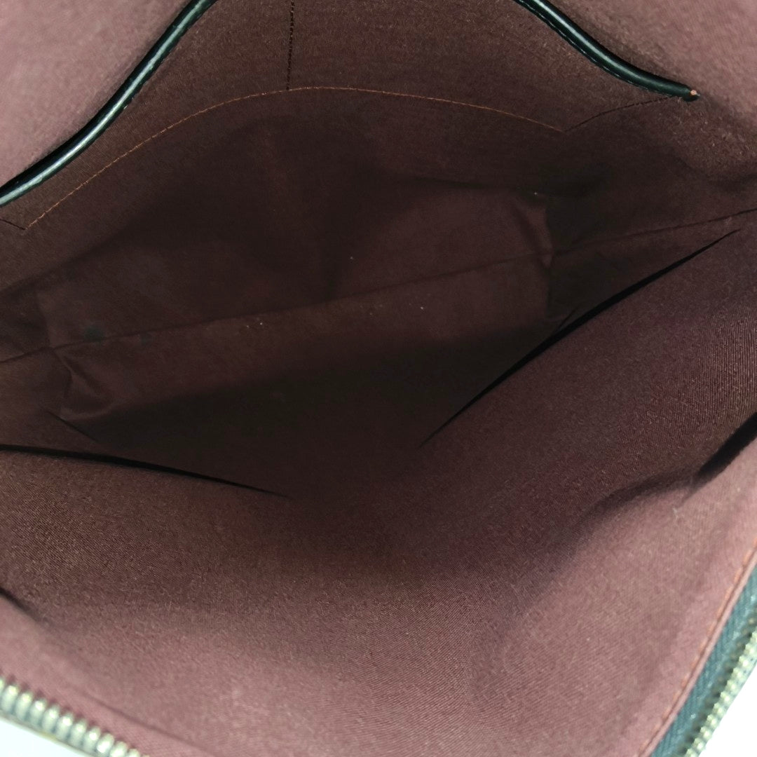 KITAN Monogram Coated Canvas Brown