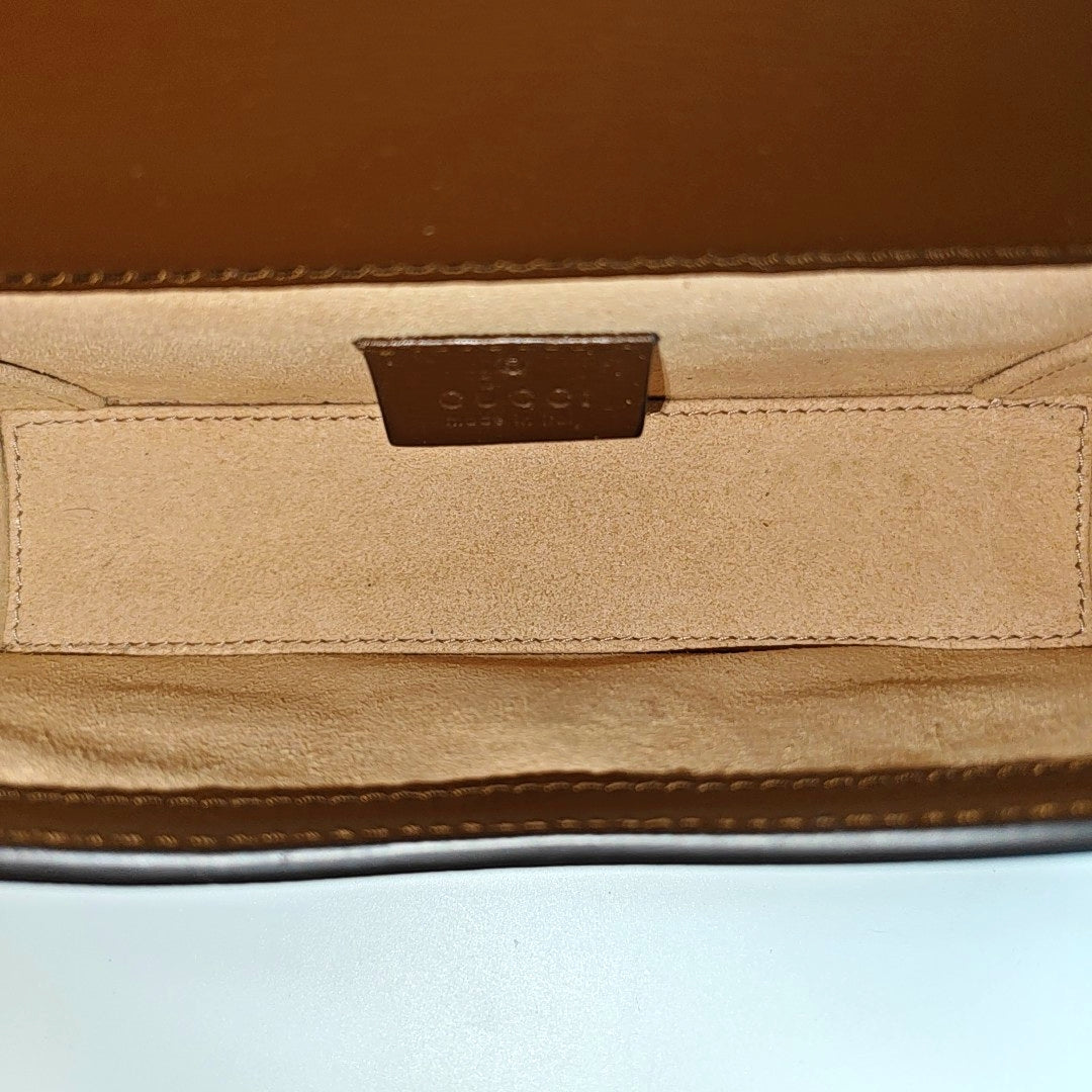 Horsebit 1955 Mini Monogram Coated Canvas Beige