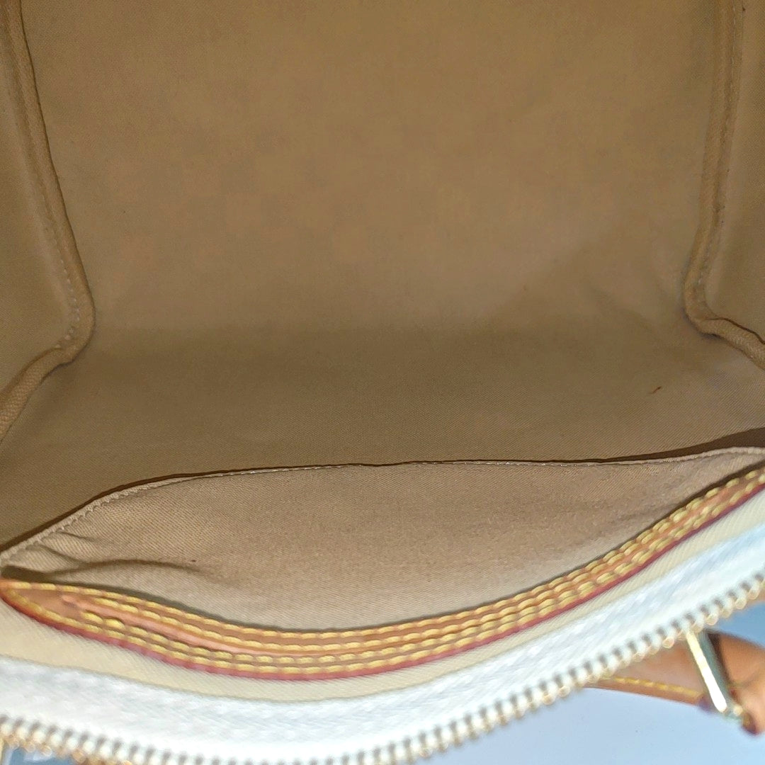 Authenticated pre-owned  SPEEDY 30 Damier Azur Coated Canvas White - Top Handle Bag at Looply