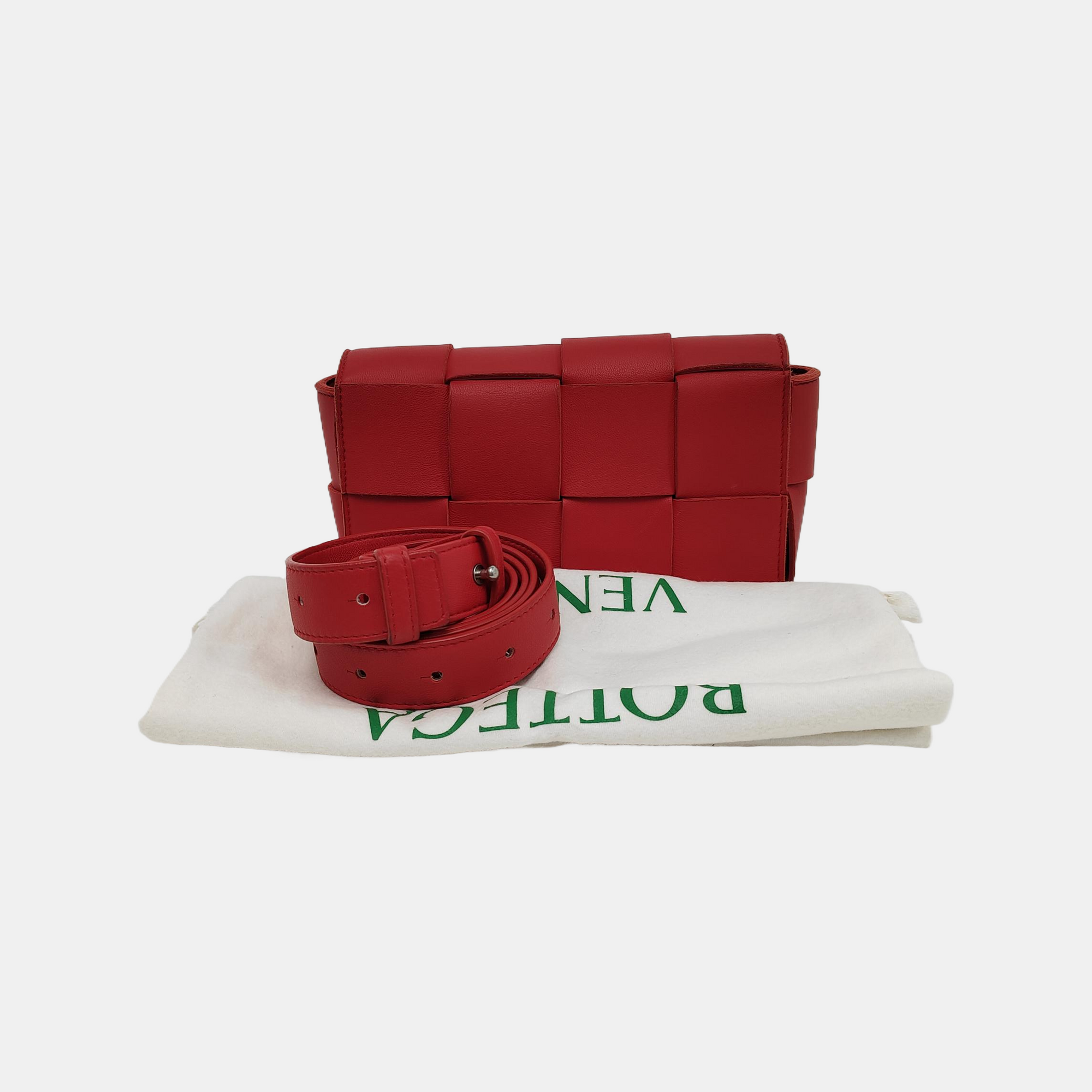 Cassette Mini Lambskin Red