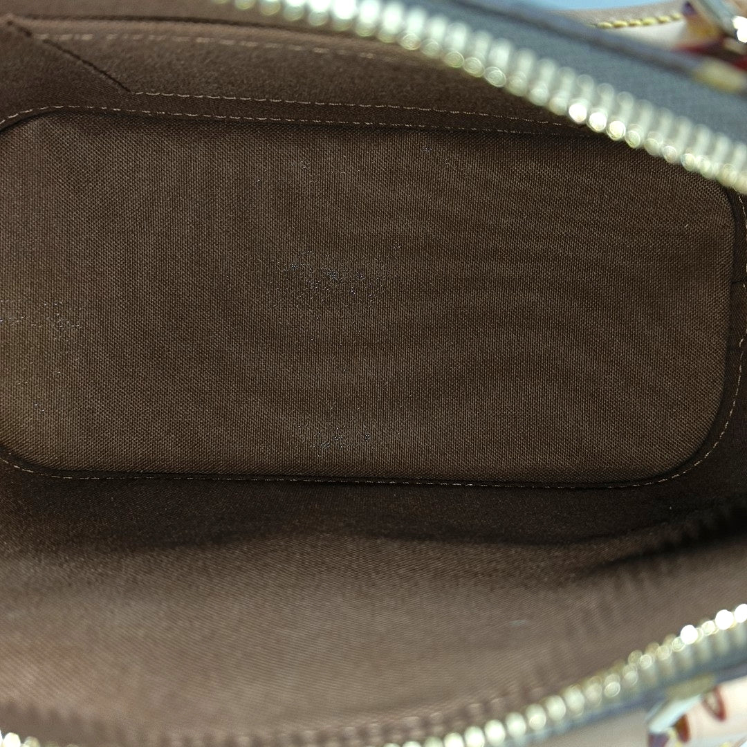 ALMA BB Monogram Coated Canvas Brown