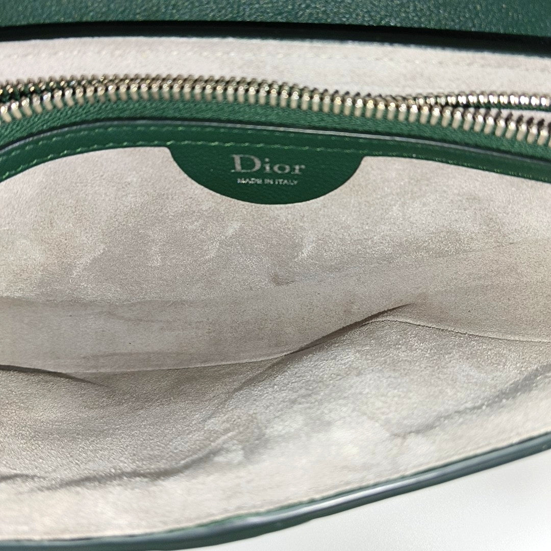 Saddle Medium Calfskin Green