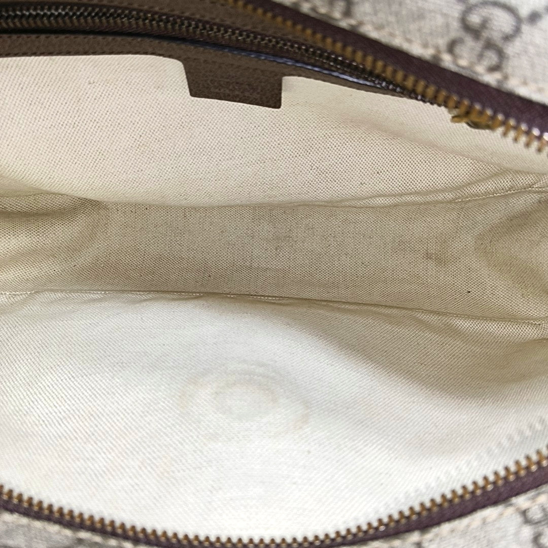 Ophidia Medium Monogram Coated Canvas Beige