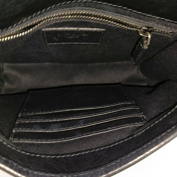 NIKI Mini Chevron, Quilted Calfskin Black