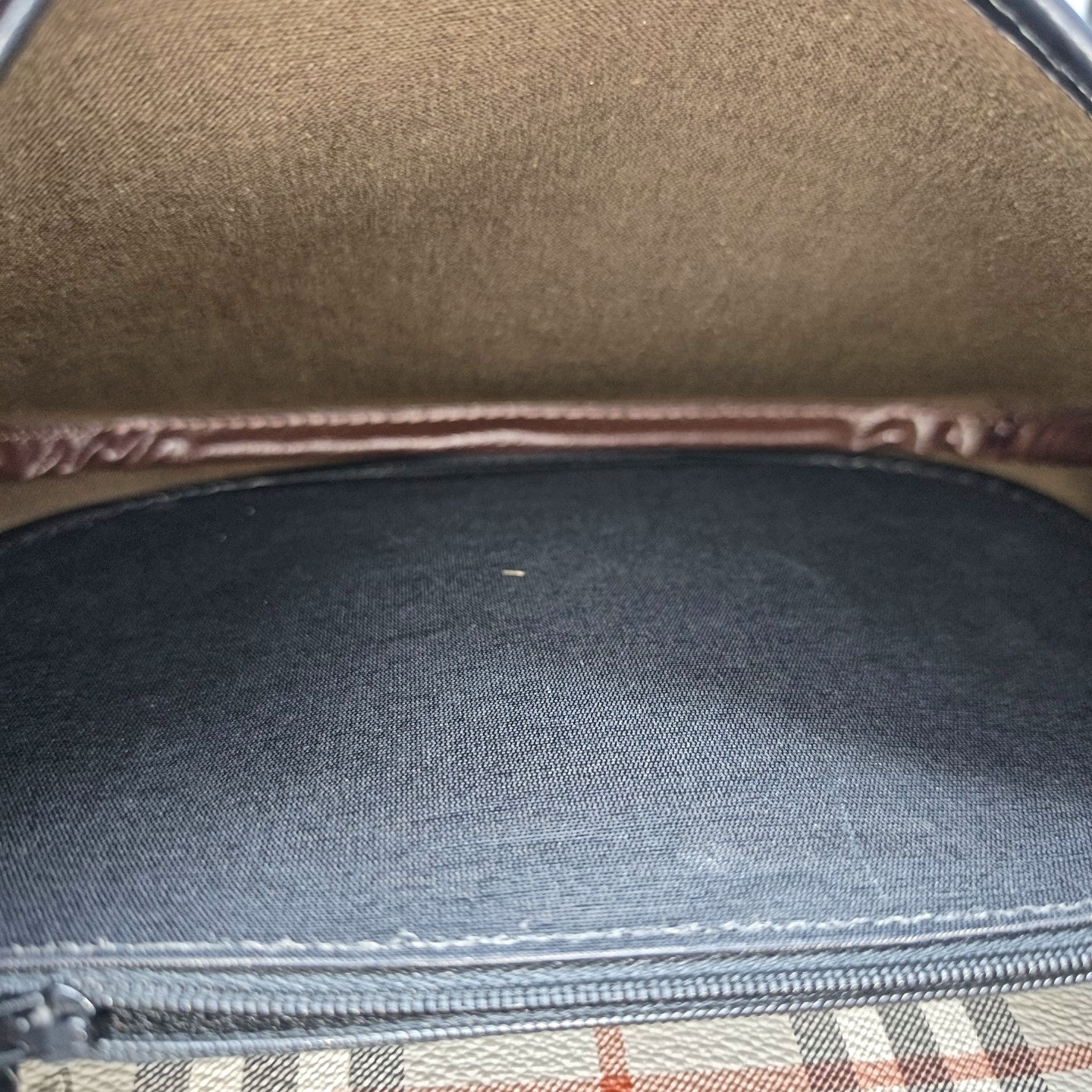Coated Canvas Shoulder Bag Gray