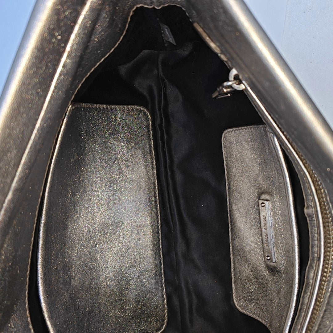 Quilted Lambskin Shoulder Bag Silver