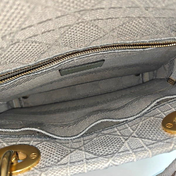 Lady D-Lite Cannage Canvas Gray