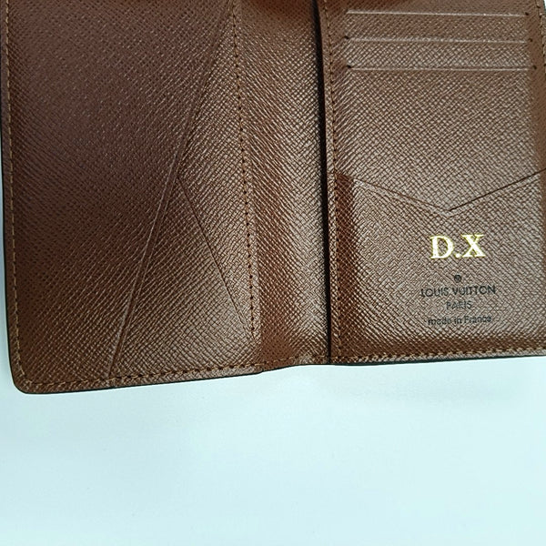 JAMES Monogram Coated Canvas Brown Card Holder