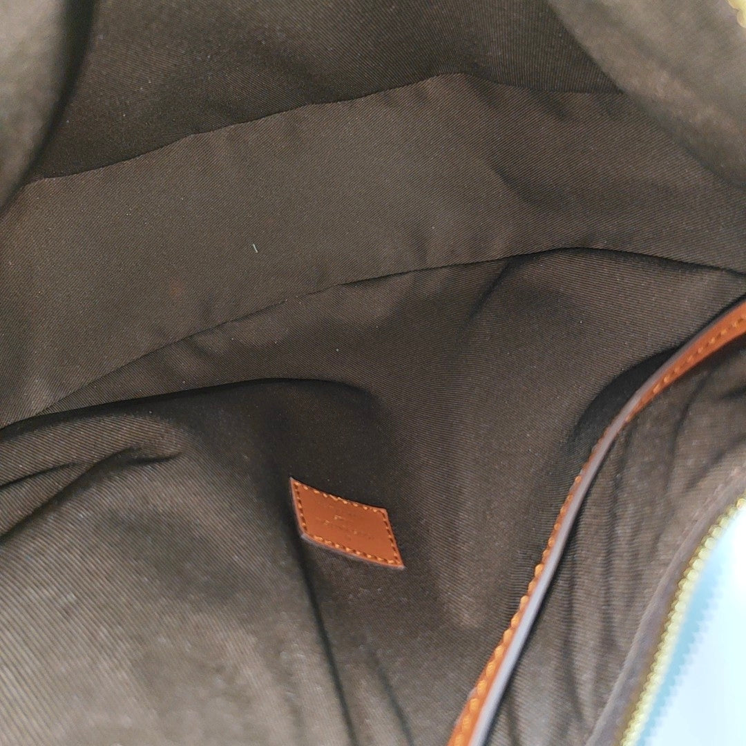 LOOP HOBO Monogram Coated Canvas Brown