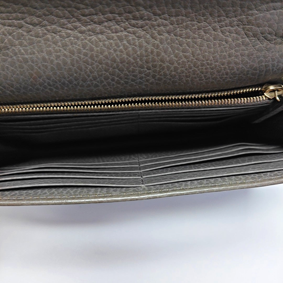 Interlocking G Small Calfskin Gray