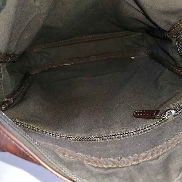 Calfskin Shoulder Bag Brown