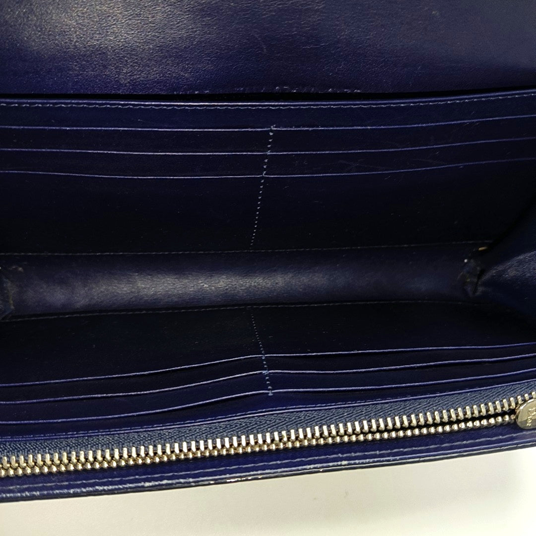 Lady Dior Small Cannage Patent Leather Blue
