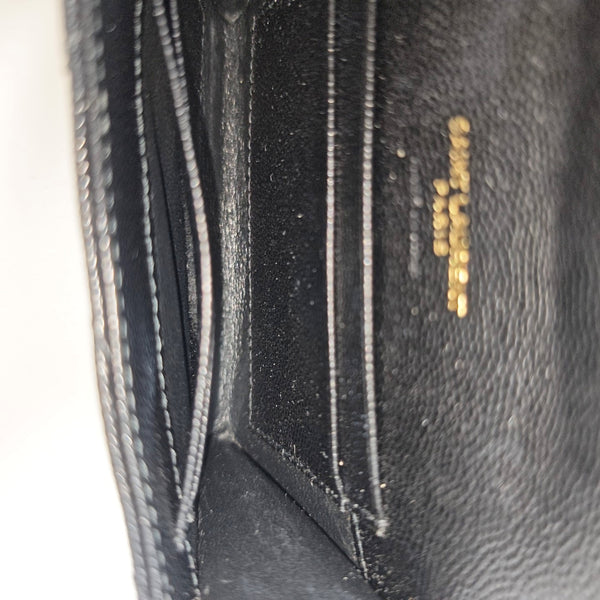 MONOGRAM Chevron Calfskin Black Coin Purse