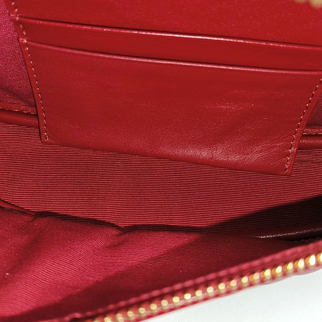 Quilted Calfskin Belt Bag Red