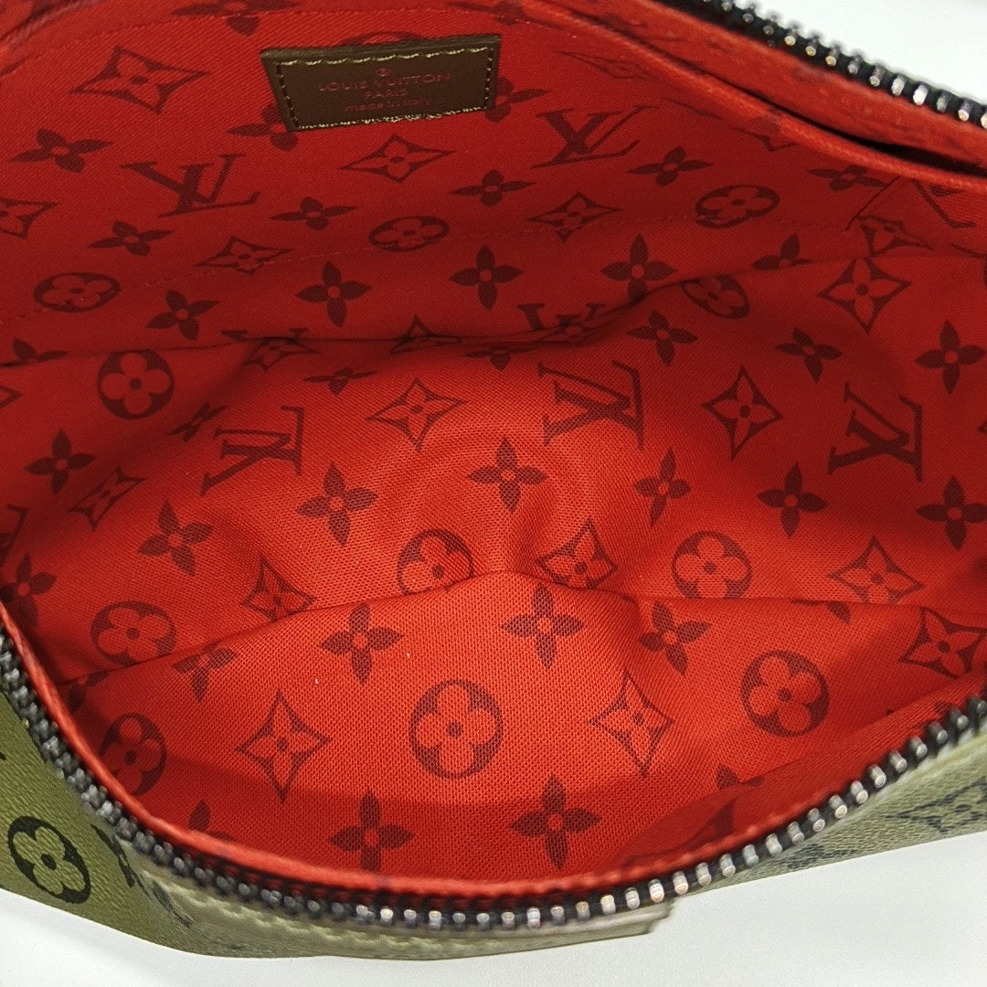 Monogram Coated Canvas Shoulder Bag Green