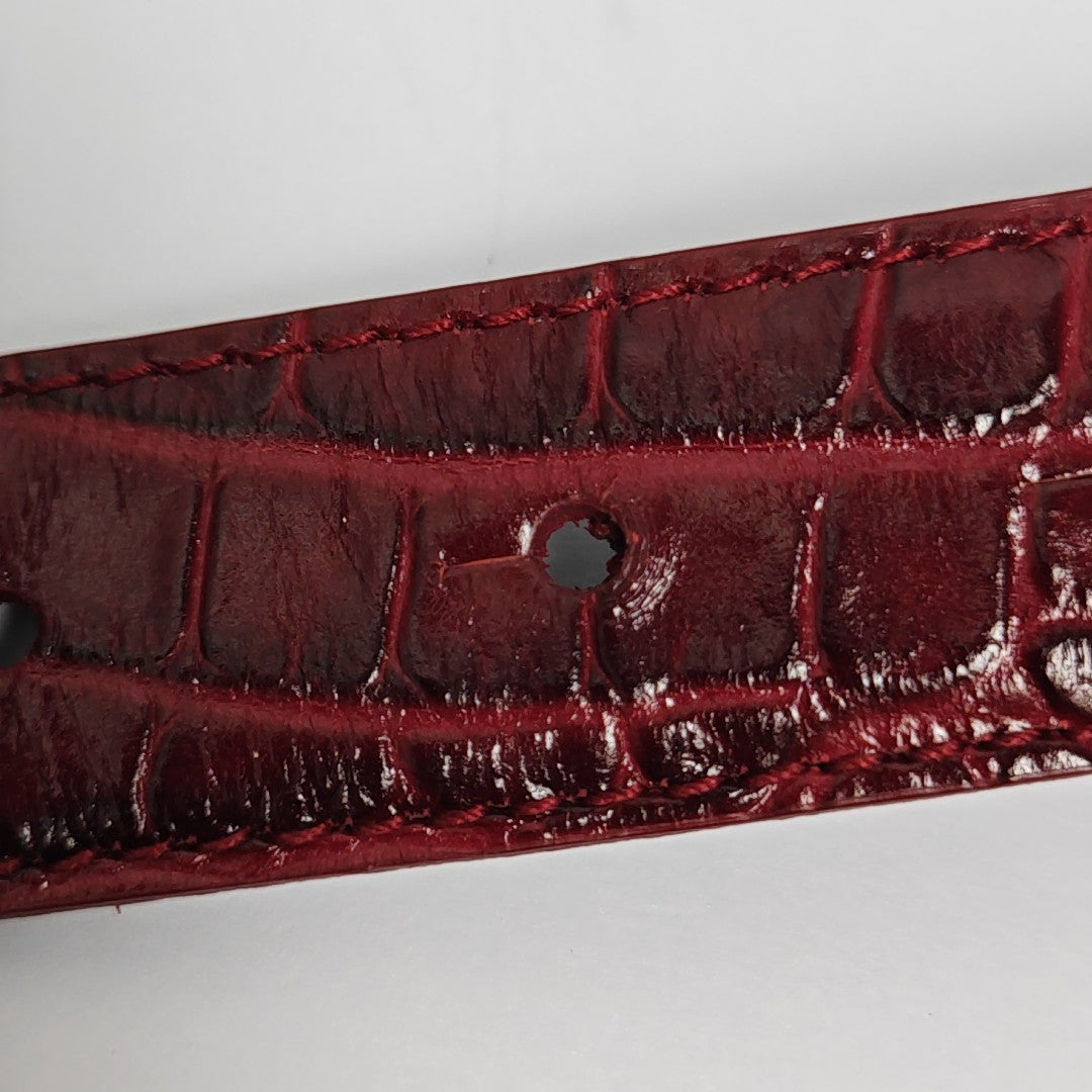 Leather Belt Red