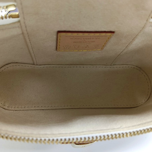 LV × TM Vanity Chain Pouch Monogram Coated Canvas White