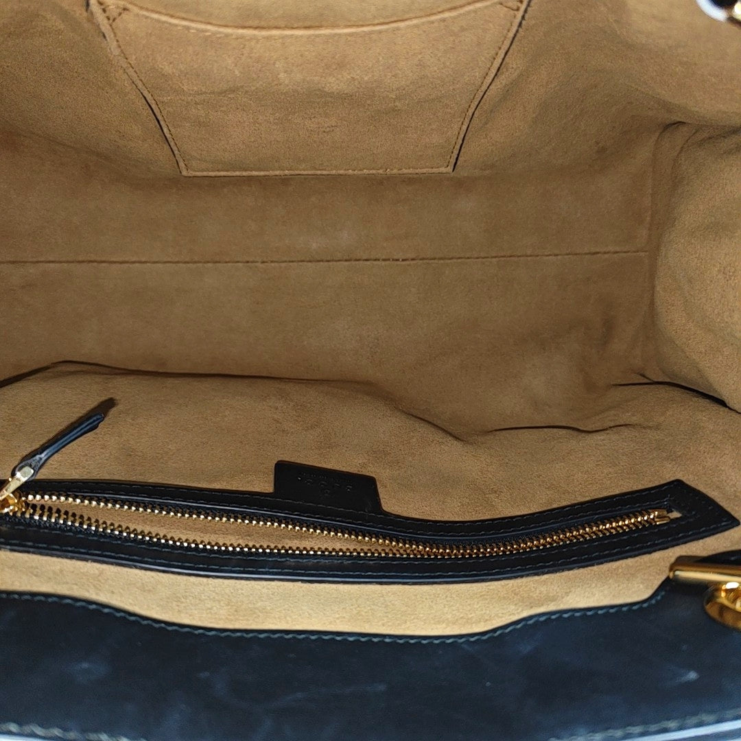 Padlock Medium Monogram Coated Canvas Beige