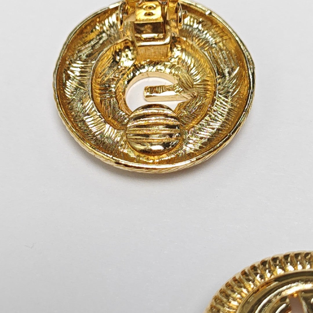 Metal Gold Clip On Earrings
