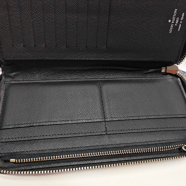 ZIPPY Damier Graphite Coated Canvas Gray Wallet