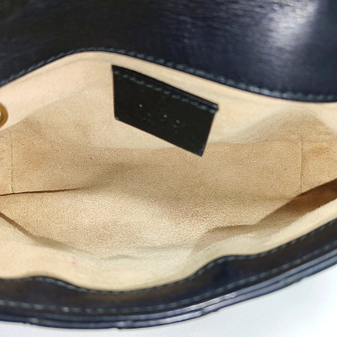 GG Marmont Mini Quilted Calfskin Black