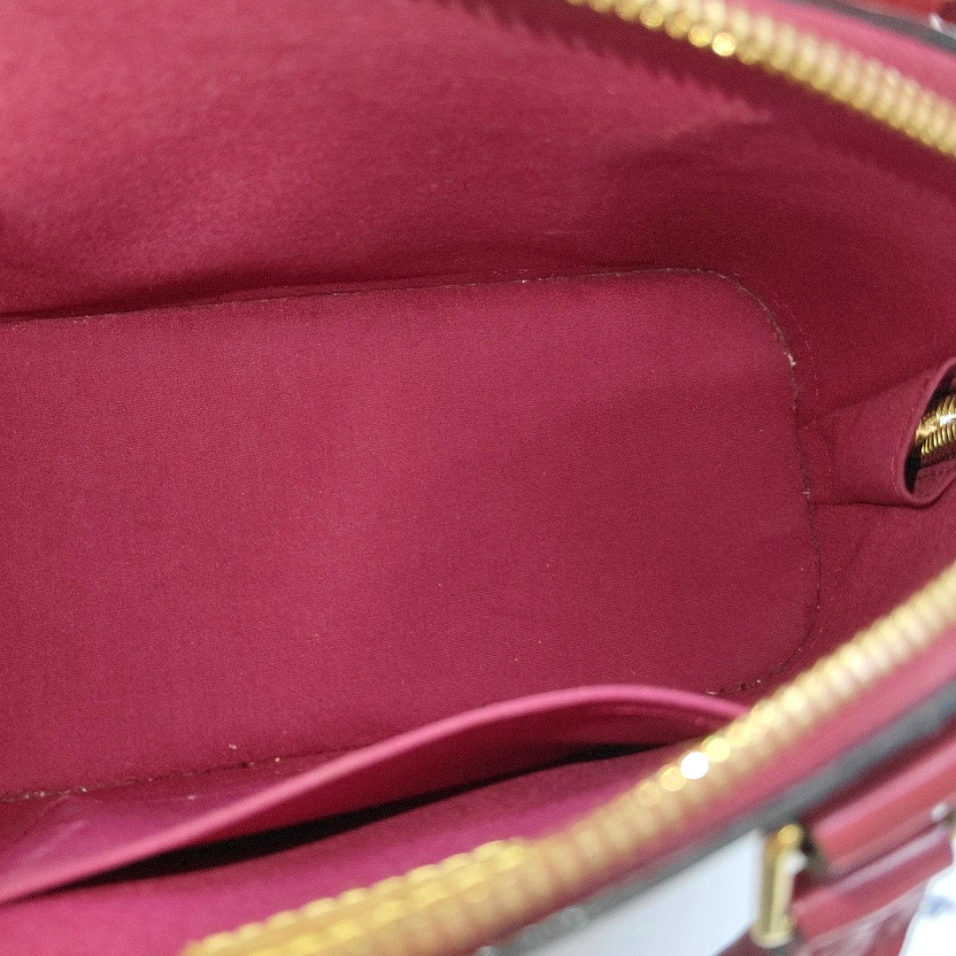 ALMA BB Monogram Patent Leather Red