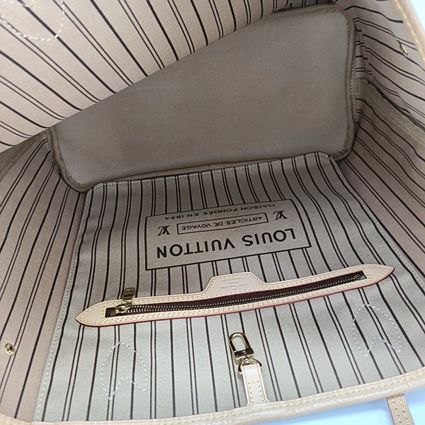 NEVERFULL MM Monogram Coated Canvas Brown