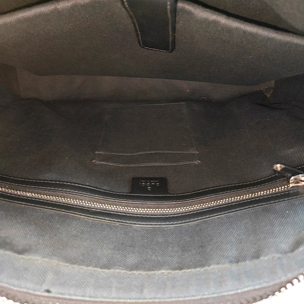 Monogram Coated Canvas Shoulder Bag Black