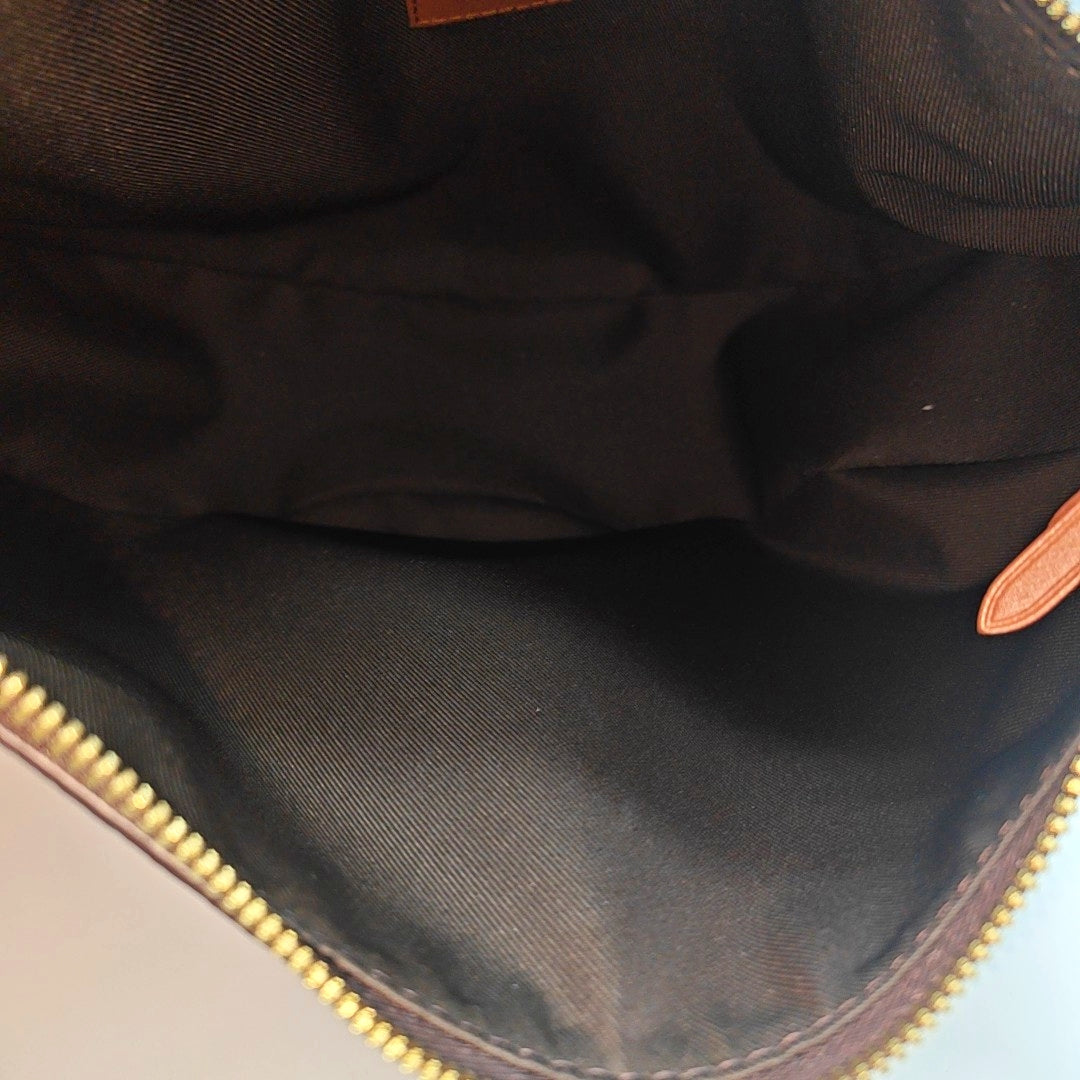 LOOP HOBO Monogram Coated Canvas Brown