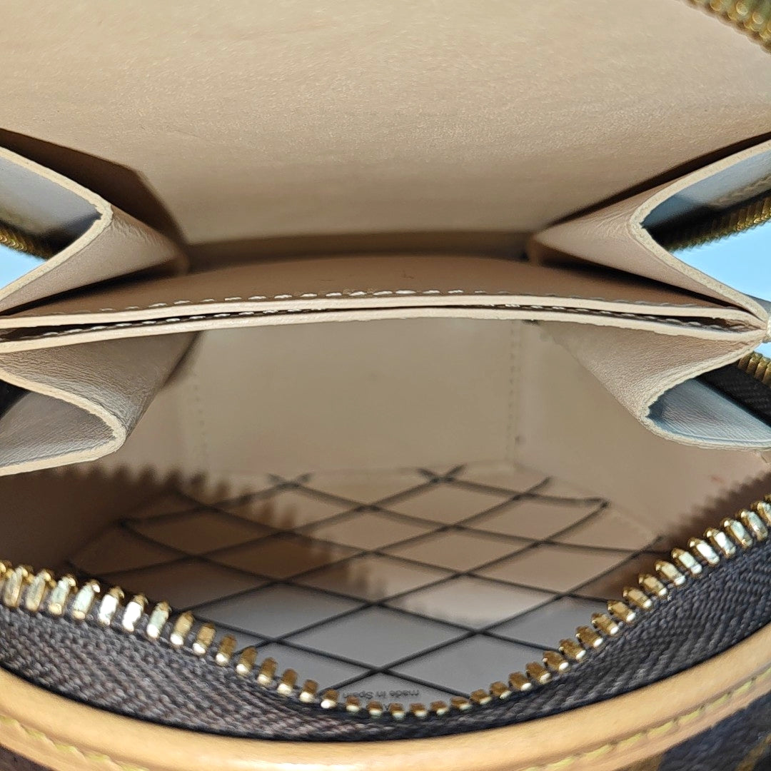 BOITE CHAPEAU Mini Monogram Coated Canvas Brown