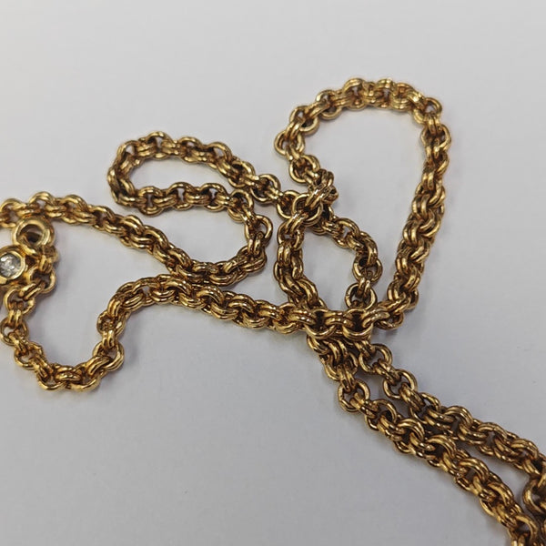 Petit CD Metal Gold Necklace