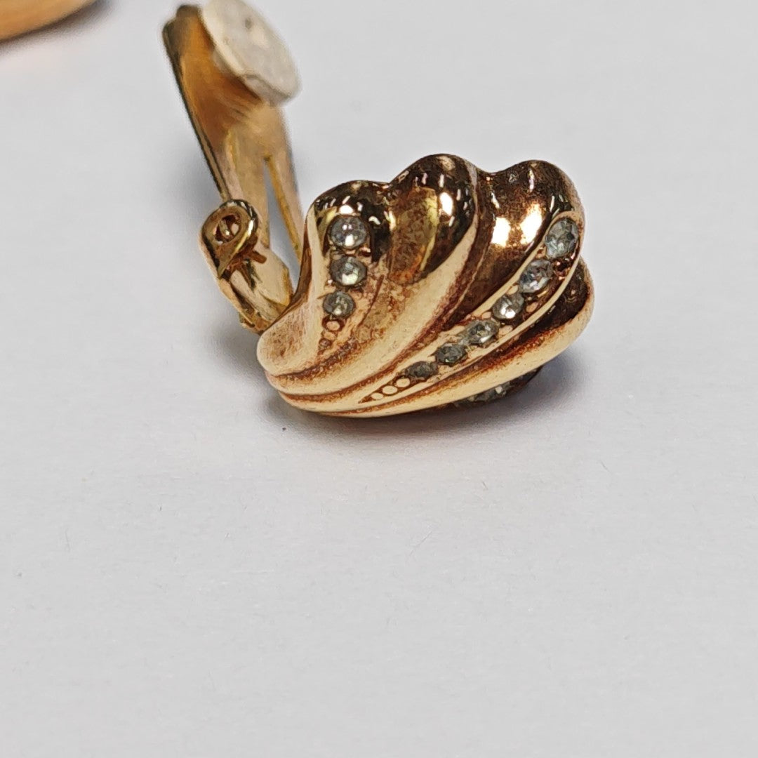 Metal Gold Clip On Earrings