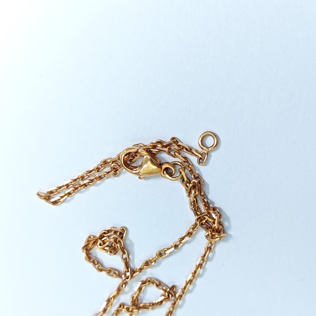 Pop H Metal Rose Gold Necklace