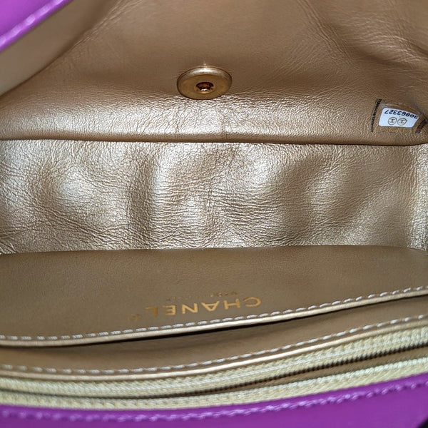CLASSIC FLAP Mini Quilted Lambskin Purple